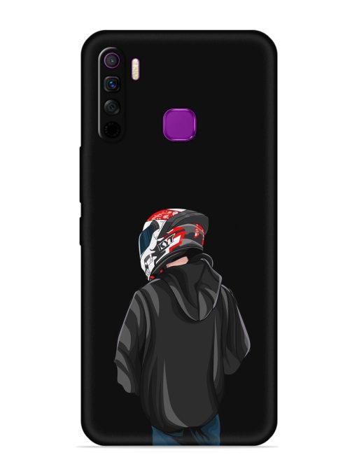 Motorcycle Rider Embossed Soft Silicone Case for Infinix Smart 5 Lite Zapvi