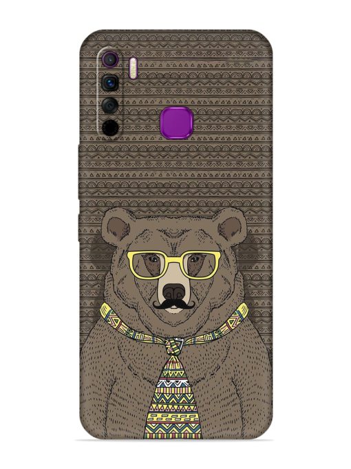 Grizzly Bear Embossed Soft Silicone Case for Infinix Smart 5 Lite Zapvi