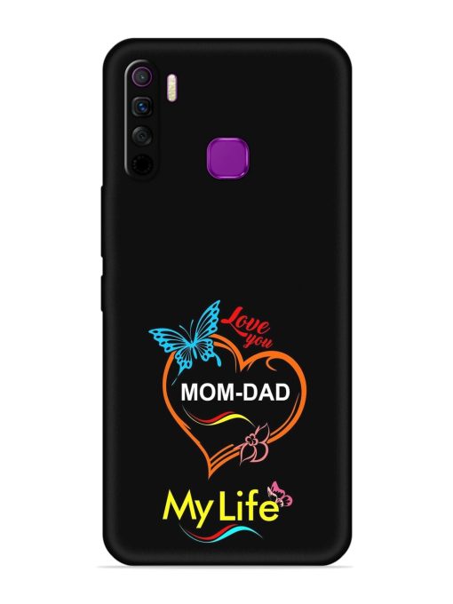 Love You Mom Dad Embossed Soft Silicone Case for Infinix Smart 5 Lite Zapvi