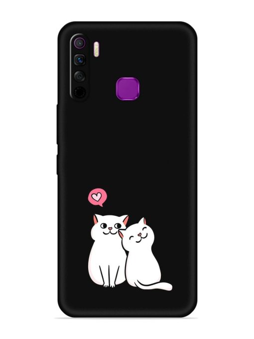 Cute Loving Cats Embossed Soft Silicone Case for Infinix Smart 5 Lite Zapvi