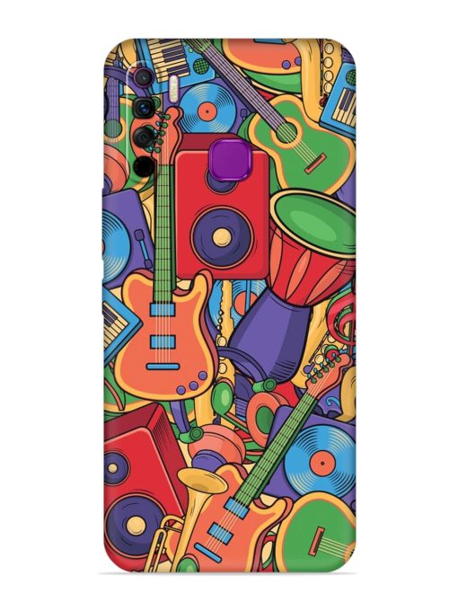 Colorful Music Art Embossed Soft Silicone Case for Infinix Smart 5 Lite