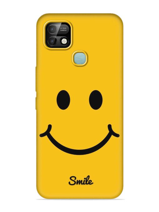 Yellow Smiley Embossed Soft Silicone Case for Infinix Smart 5 Pro Zapvi