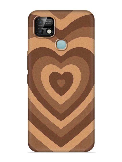 Brown Heart Embossed Soft Silicone Case for Infinix Smart 5 Pro Zapvi