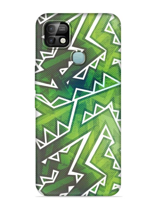 Green Graffiti Seamless Embossed Soft Silicone Case for Infinix Smart 5 Pro Zapvi