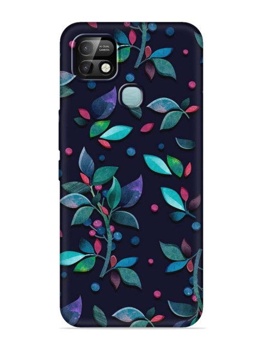 Decorative Watercolor Flower Embossed Soft Silicone Case for Infinix Smart 5 Pro Zapvi