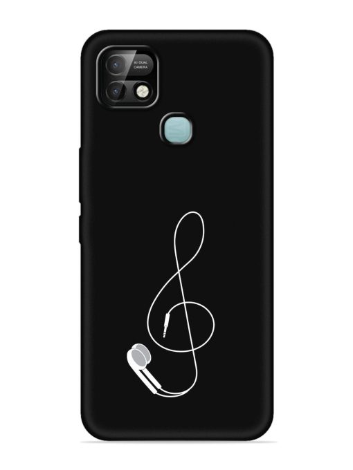 Music Earphone Vector Embossed Soft Silicone Case for Infinix Smart 5 Pro Zapvi