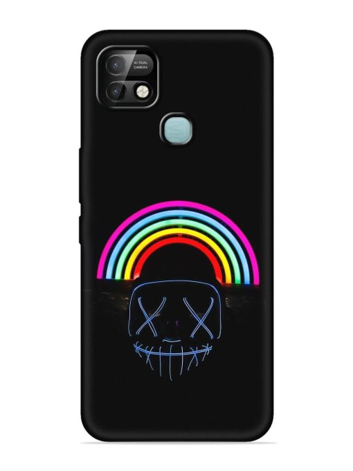 Mask Rainbow Embossed Soft Silicone Case for Infinix Smart 5 Pro Zapvi