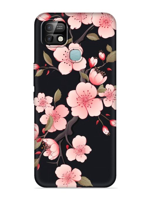 Cherry Blossom Embossed Soft Silicone Case for Infinix Smart 5 Pro Zapvi