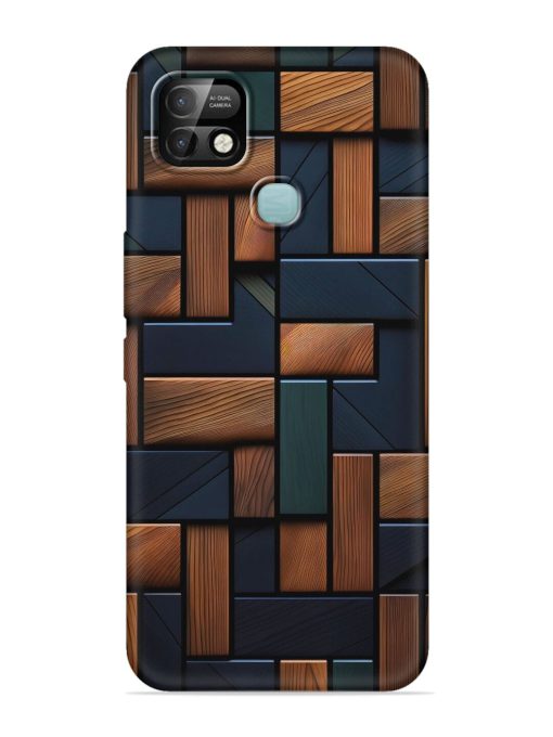 Wooden Background Cubes Embossed Soft Silicone Case for Infinix Smart 5 Pro Zapvi