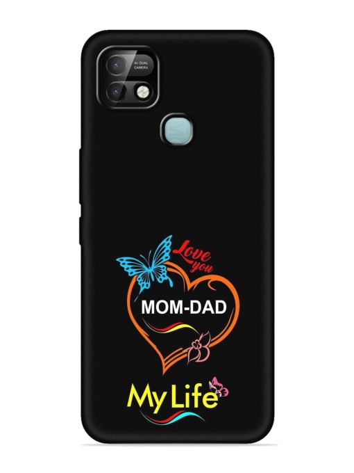 Love You Mom Dad Embossed Soft Silicone Case for Infinix Smart 5 Pro Zapvi