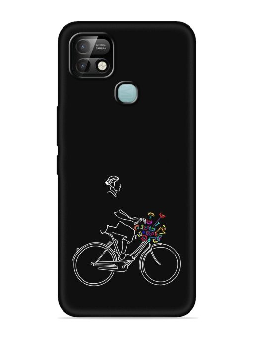 Minimalist Cycle Art Embossed Soft Silicone Case for Infinix Smart 5 Pro Zapvi