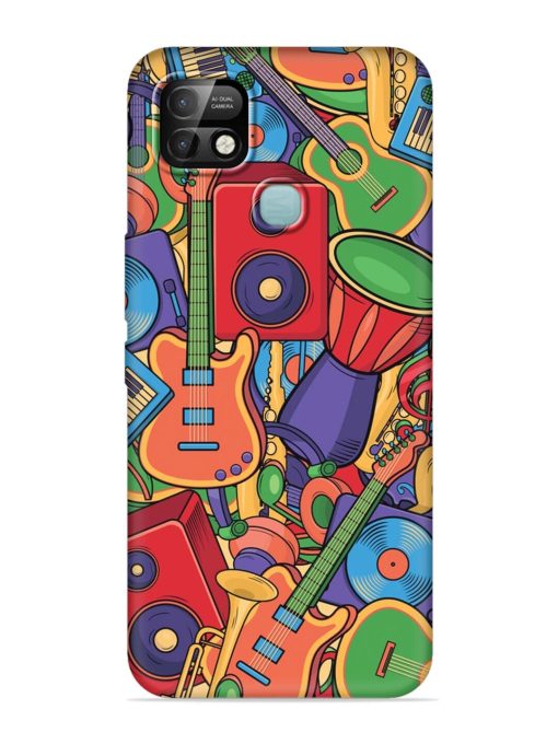 Colorful Music Art Embossed Soft Silicone Case for Infinix Smart 5 Pro Zapvi