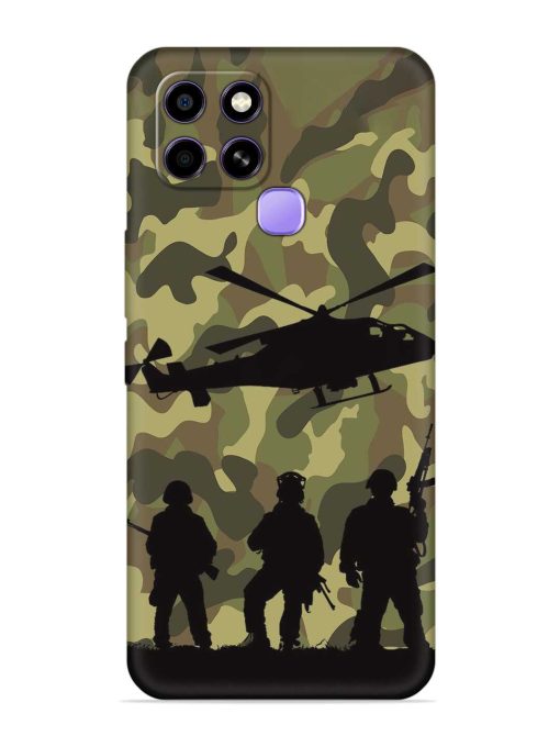 Army Heros Embossed Soft Silicone Case for Infinix Smart 6 Zapvi