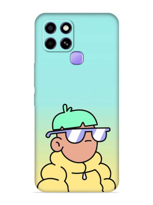 Doodles Cool Character Embossed Soft Silicone Case for Infinix Smart 6 Zapvi