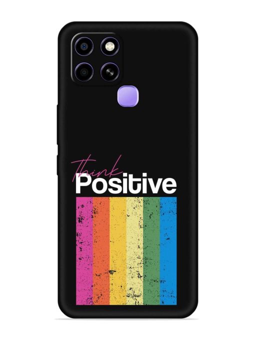 Think Positive Typography Embossed Soft Silicone Case for Infinix Smart 6 Zapvi