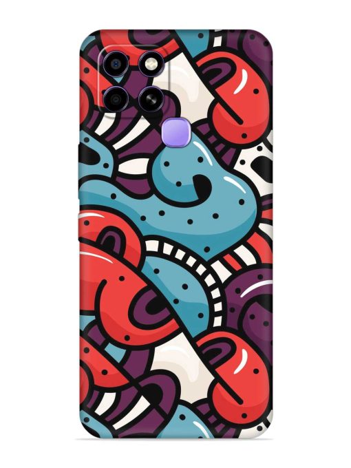 Seamless Backdrop Colorful Embossed Soft Silicone Case for Infinix Smart 6 Zapvi