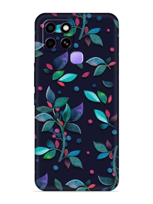 Decorative Watercolor Flower Embossed Soft Silicone Case for Infinix Smart 6