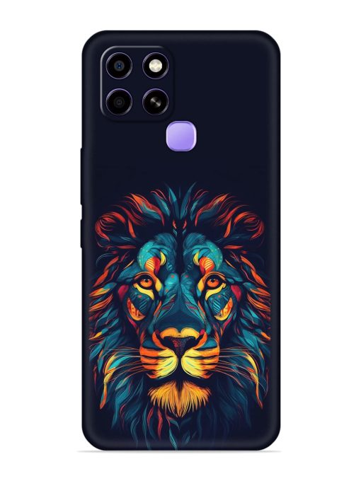 Colorful Lion Embossed Soft Silicone Case for Infinix Smart 6