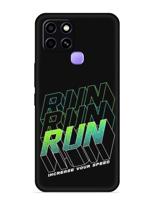 Run Embossed Soft Silicone Case for Infinix Smart 6