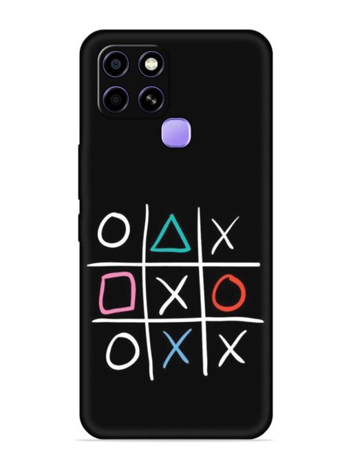 Super Neon Tic-Tac-Toe Embossed Soft Silicone Case for Infinix Smart 6 Zapvi