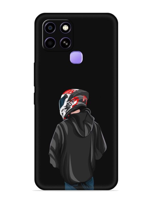 Motorcycle Rider Embossed Soft Silicone Case for Infinix Smart 6