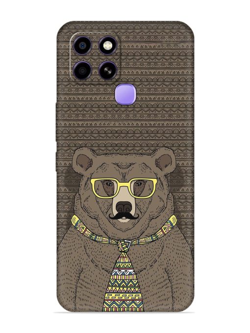 Grizzly Bear Embossed Soft Silicone Case for Infinix Smart 6 Zapvi