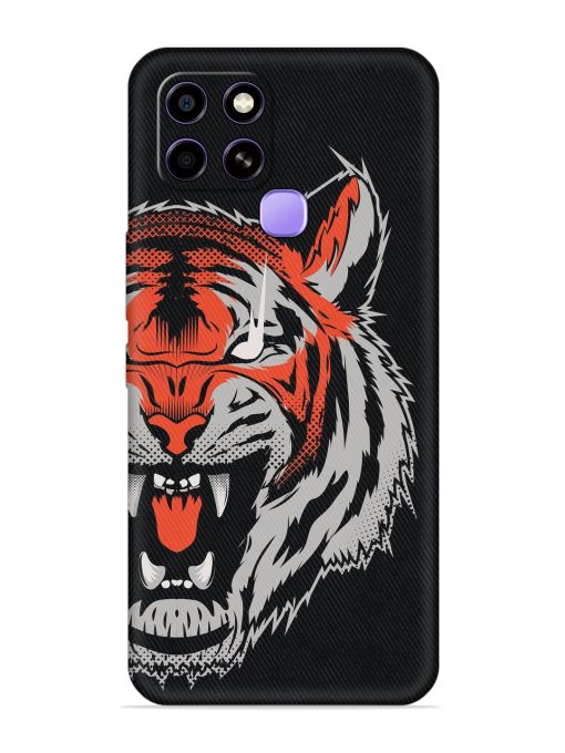 Tiger Aggression Embossed Soft Silicone Case for Infinix Smart 6