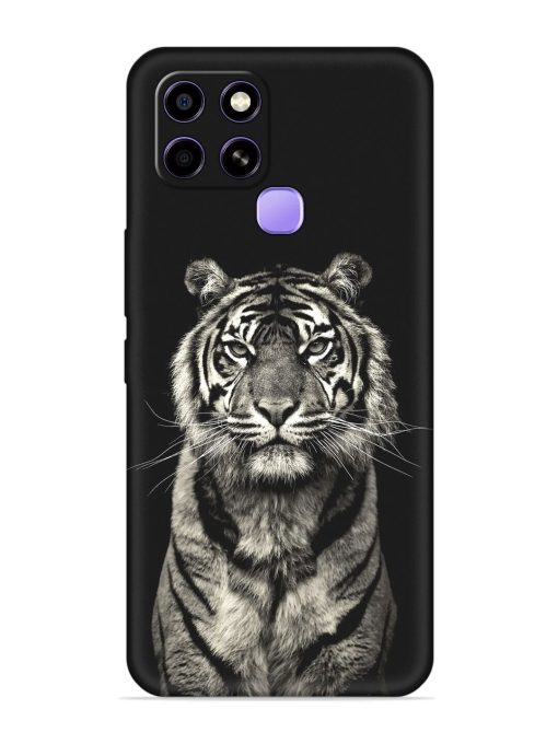 Tiger Art Embossed Soft Silicone Case for Infinix Smart 6 Zapvi