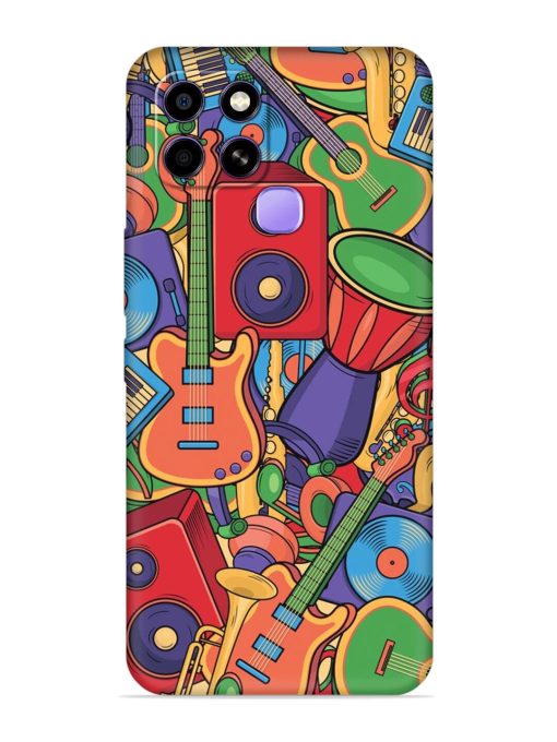 Colorful Music Art Embossed Soft Silicone Case for Infinix Smart 6 Zapvi