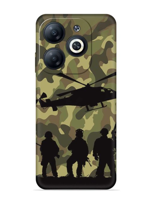 Army Heros Embossed Soft Silicone Case for Infinix Smart 8 Hd Zapvi