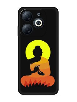 Buddha Art Black Embossed Soft Silicone Case for Infinix Smart 8 Hd