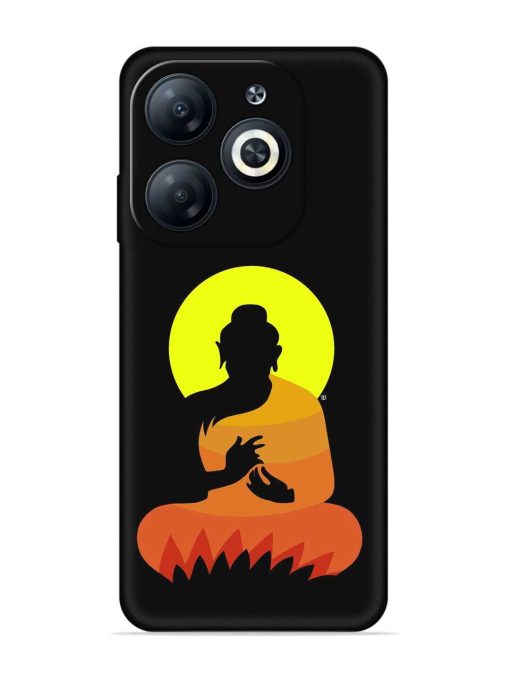 Buddha Art Black Embossed Soft Silicone Case for Infinix Smart 8 Hd Zapvi