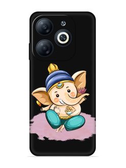 Bal Ganesh Vector Art Embossed Soft Silicone Case for Infinix Smart 8 Hd