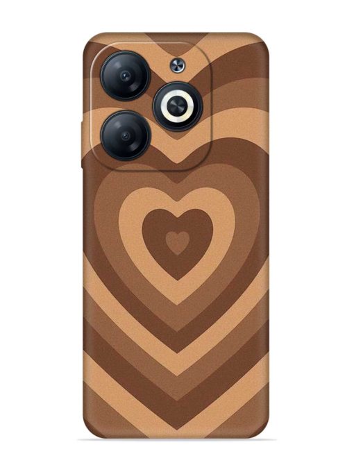 Brown Heart Embossed Soft Silicone Case for Infinix Smart 8 Hd Zapvi