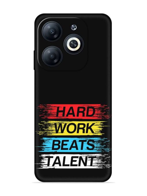 Hard Work Beats Embossed Soft Silicone Case for Infinix Smart 8 Hd Zapvi