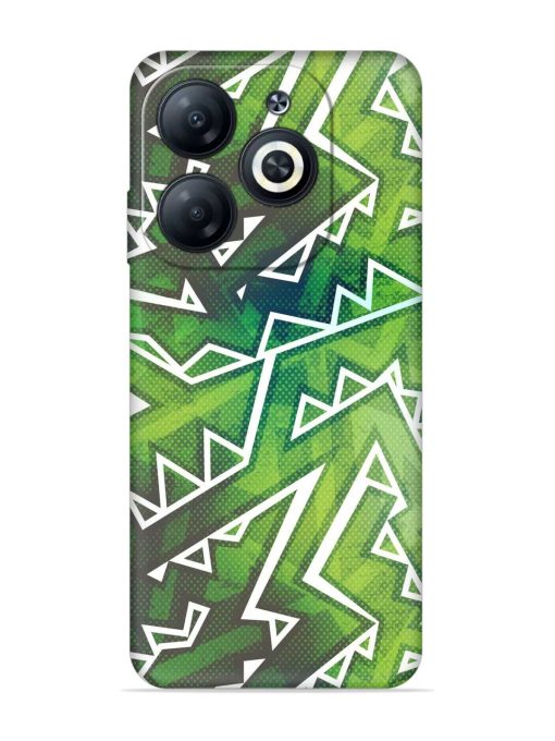 Green Graffiti Seamless Embossed Soft Silicone Case for Infinix Smart 8 Hd