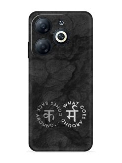 Karma Hindi Word Embossed Soft Silicone Case for Infinix Smart 8 Hd