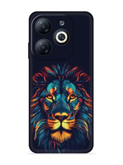 Colorful Lion Embossed Soft Silicone Case for Infinix Smart 8 Hd