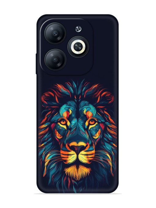 Colorful Lion Embossed Soft Silicone Case for Infinix Smart 8 Hd Zapvi