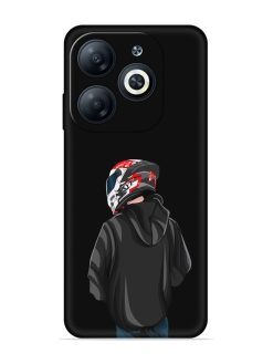 Motorcycle Rider Embossed Soft Silicone Case for Infinix Smart 8 Hd