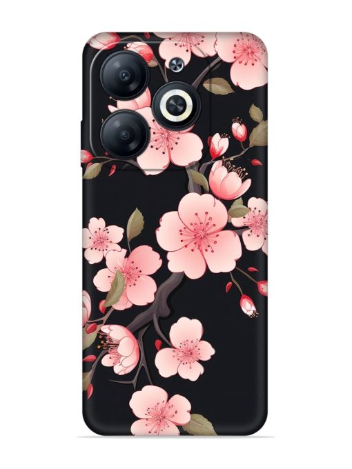 Cherry Blossom Embossed Soft Silicone Case for Infinix Smart 8 Hd Zapvi