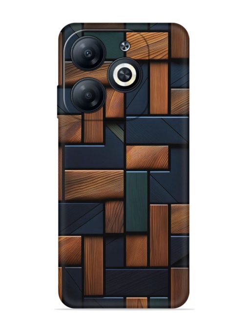 Wooden Background Cubes Embossed Soft Silicone Case for Infinix Smart 8 Hd Zapvi