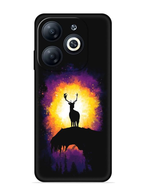 Elk Animal Art Embossed Soft Silicone Case for Infinix Smart 8 Hd Zapvi