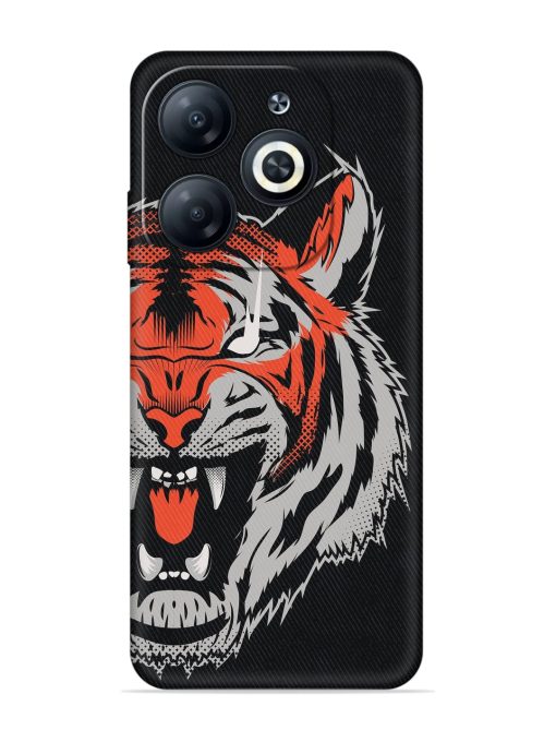 Tiger Aggression Embossed Soft Silicone Case for Infinix Smart 8 Hd Zapvi