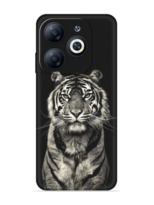 Tiger Art Embossed Soft Silicone Case for Infinix Smart 8 Hd