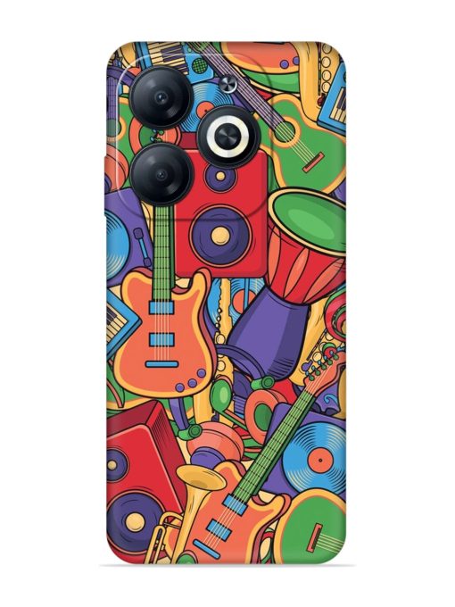 Colorful Music Art Embossed Soft Silicone Case for Infinix Smart 8 Hd Zapvi