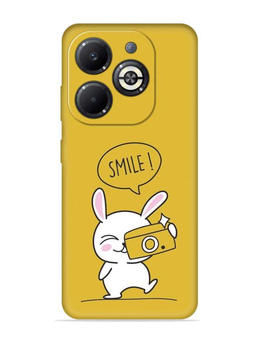 Hey Smile Please Embossed Soft Silicone Case for Infinix Smart 8 Plus Zapvi