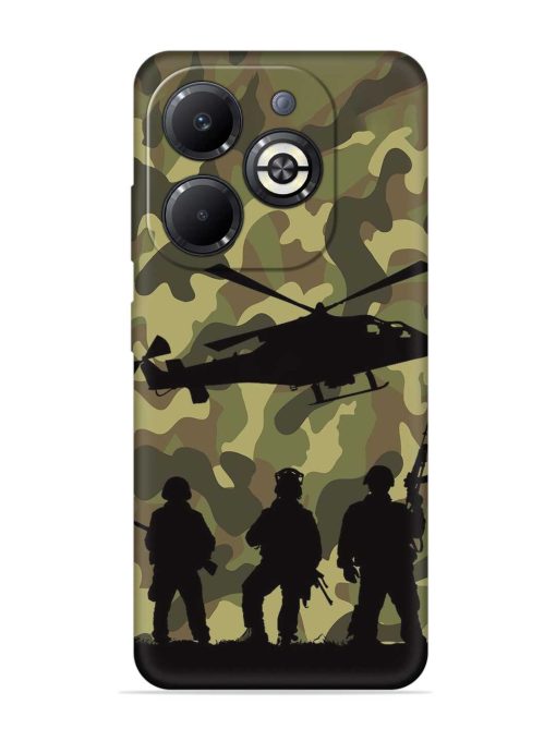 Army Heros Embossed Soft Silicone Case for Infinix Smart 8 Plus Zapvi