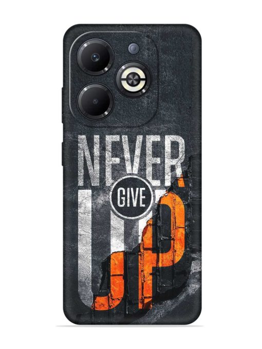 Never Give Up Embossed Soft Silicone Case for Infinix Smart 8 Plus Zapvi