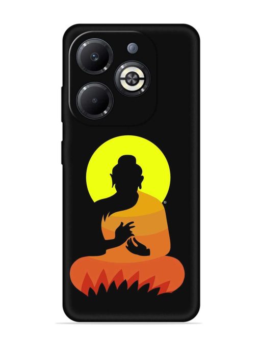 Buddha Art Black Embossed Soft Silicone Case for Infinix Smart 8 Plus